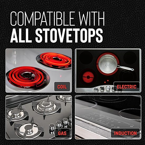 Hell's Kitchen Hybrid Stainless Steel 12" Wok