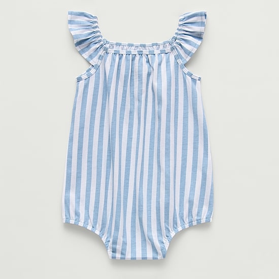 Okie Dokie Baby Girls Sleeveless Striped Romper