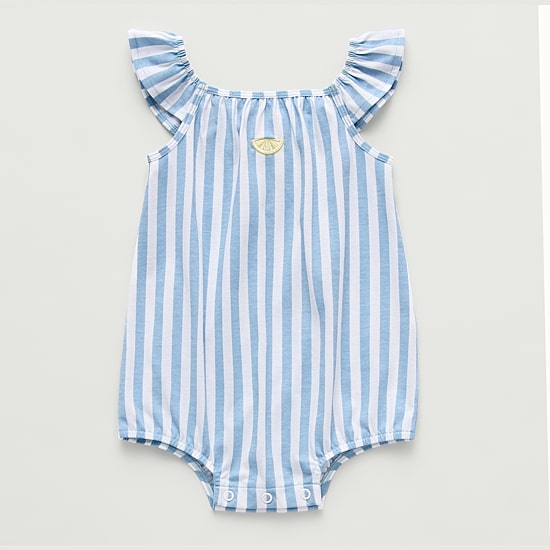 Okie Dokie Baby Girls Sleeveless Striped Romper