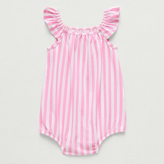Okie Dokie Baby Girls Sleeveless Striped Romper