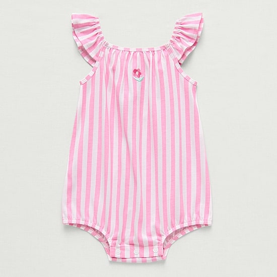 Okie Dokie Baby Girls Sleeveless Striped Romper