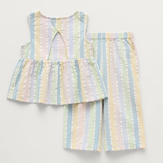 Okie Dokie Seersucker Toddler & Little Girls 2-pc. Pant Set
