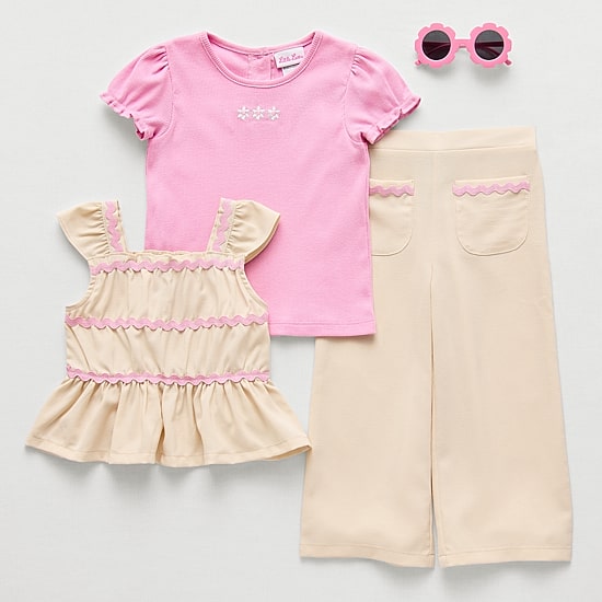Little Lass Toddler Girls 3-pc. Pant Set