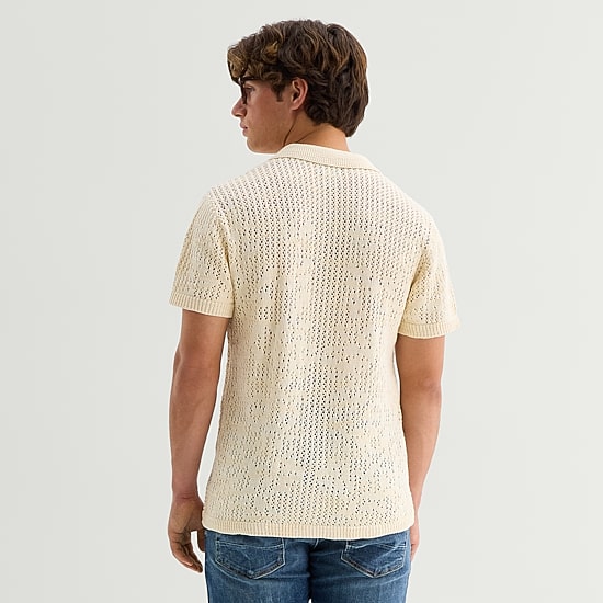 Arizona Mens Short Sleeve Button Polo Sweater