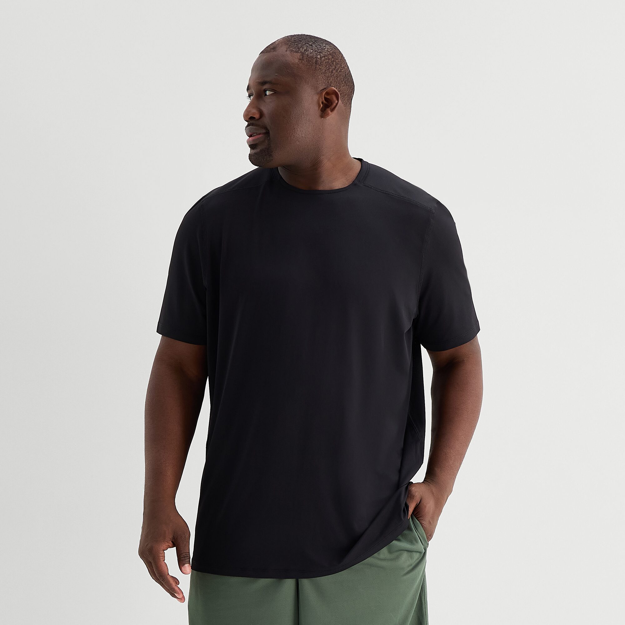 Xersion Mens Crew Neck Short Sleeve Quick Dry Active Big and Tall T-Shirt