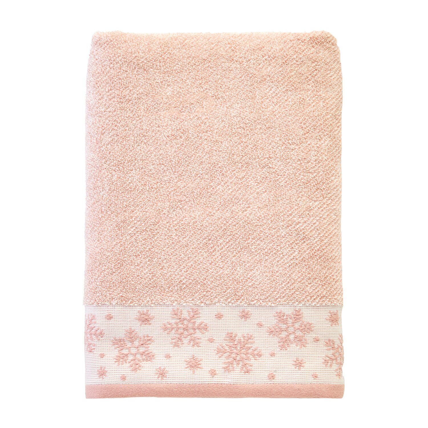 Saturday Knight Heather Snowflake Embellished Holiday Bath Towel