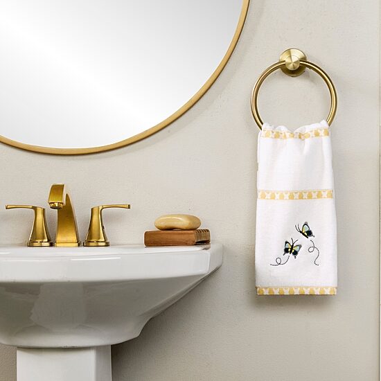Saturday Knight Dancing Butterflies Hand Towel 2-pc. Animals + Insects Hand Towel