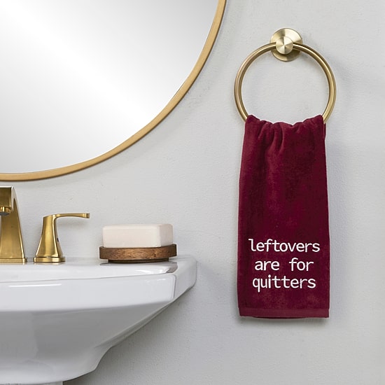 Saturday Knight Leftovers Are For Quitters 2-pc. Hand Towel