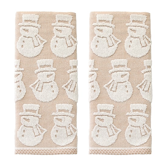 Saturday Knight Snowman 2-pc. Embellished Hand Towel