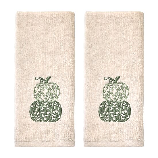Saturday Knight Scroll Pumpkin 2-pc. Hand Towel