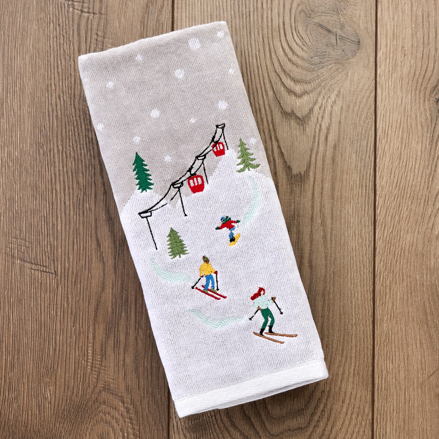 Saturday Knight Mini Skiing Hand Towel 2-pc. Hand Towel