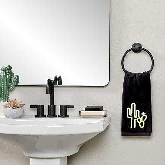 Saturday Knight Neon Cactus 2-pc. Hand Towel