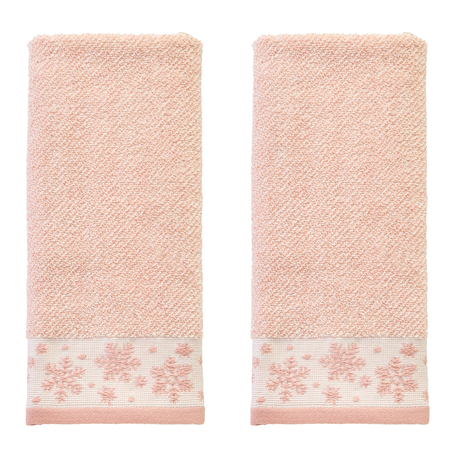 Saturday Knight Heather Snowflake 2-pc. Embellished Hand Towel
