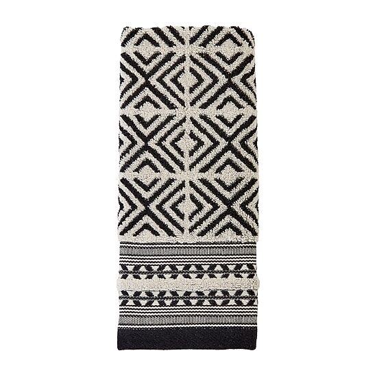 Saturday Knight Diamond Grid 2-pc. Embellished Geometric Hand Towel