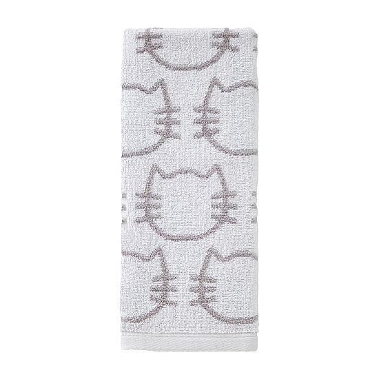 Saturday Knight Cat 2-pc. Embellished Animal Print Hand Towel