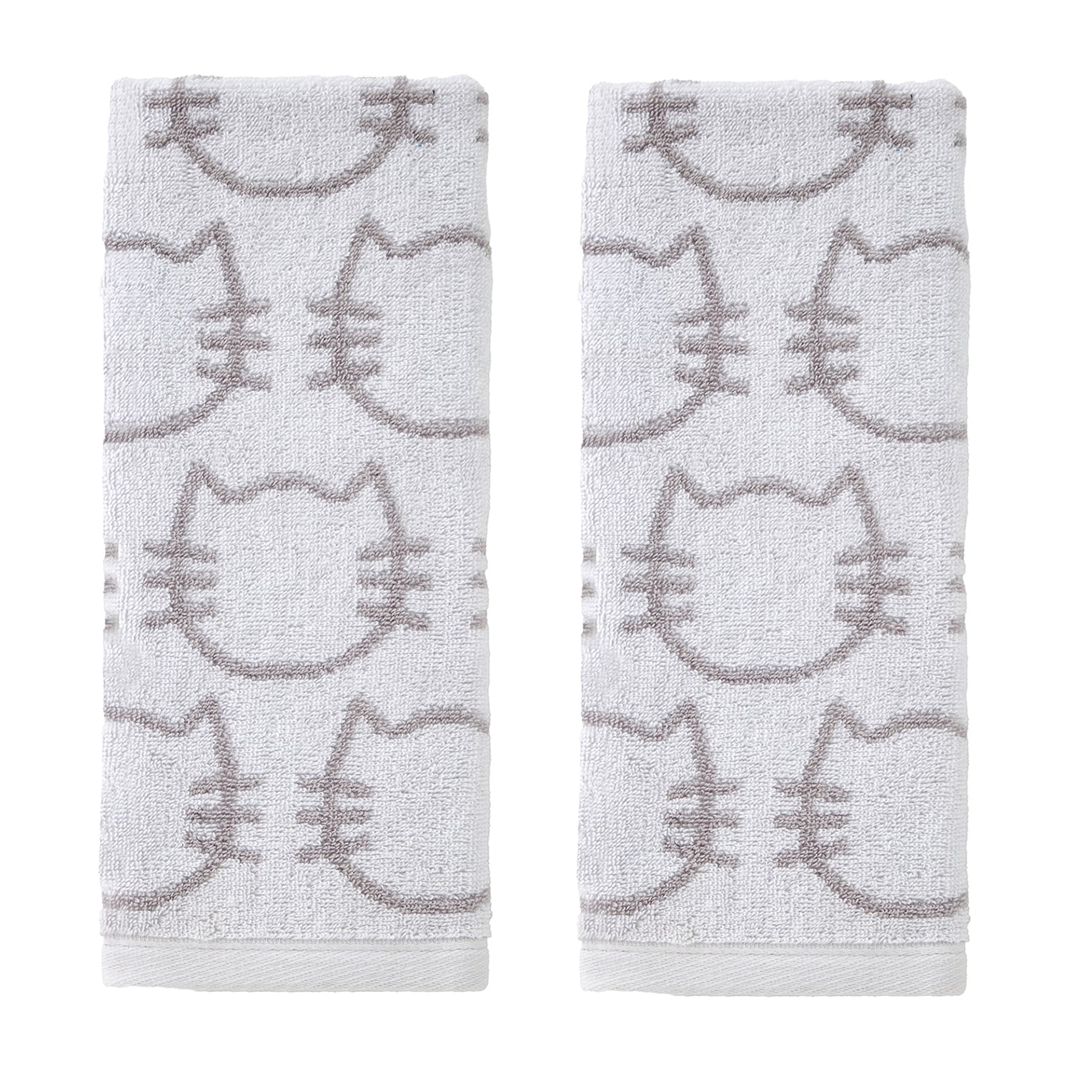 Saturday Knight Cat 2-pc. Embellished Animal Print Hand Towel