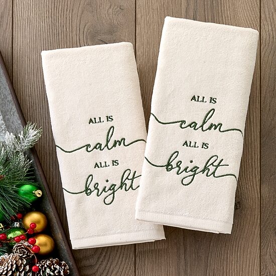 Saturday Knight All Is Calm Hand Towel 2-pc. Hand Towel