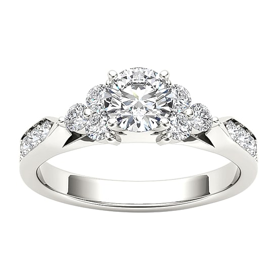 1 CT.T.W. Natural Round Diamond 14K Gold Engagement Ring
