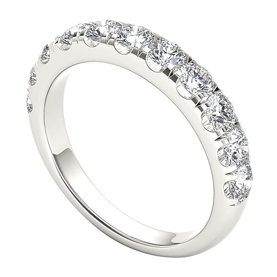 Womens 2MM 1 CT. T.W. Natural White Diamond 14K Gold Wedding Band