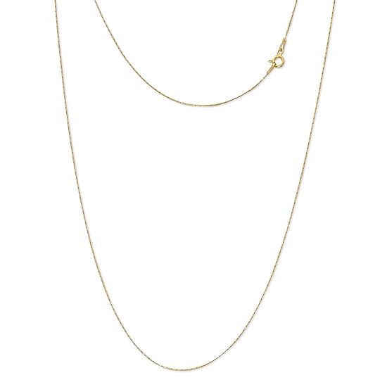 Made in Italy Womens 24K Gold Over Silver Sterling Silver 18 Inch Link Chain Necklace