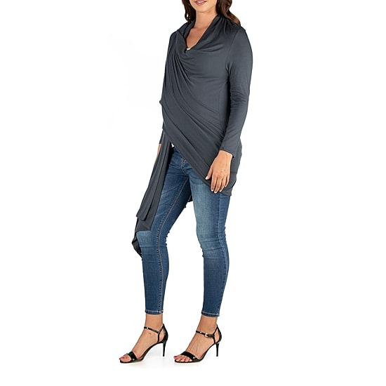 24seven Comfort Apparel Womens Maternity Midweight Soft Shell Vest