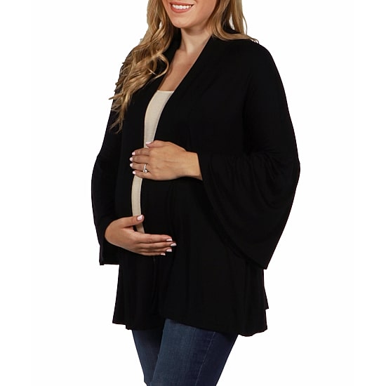 24seven Comfort Apparel Womens Maternity Midweight Soft Shell Vest
