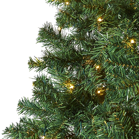 Nearly Natural 7 1/2 Foot Northern Tip Pine With 400 Clear Led Lights Pre-Lit Christmas Tree