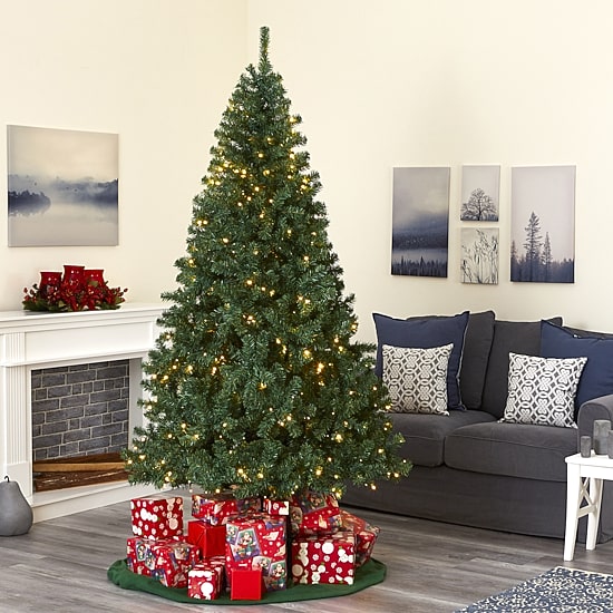 Nearly Natural 7 1/2 Foot Northern Tip Pine With 400 Clear Led Lights Pre-Lit Christmas Tree