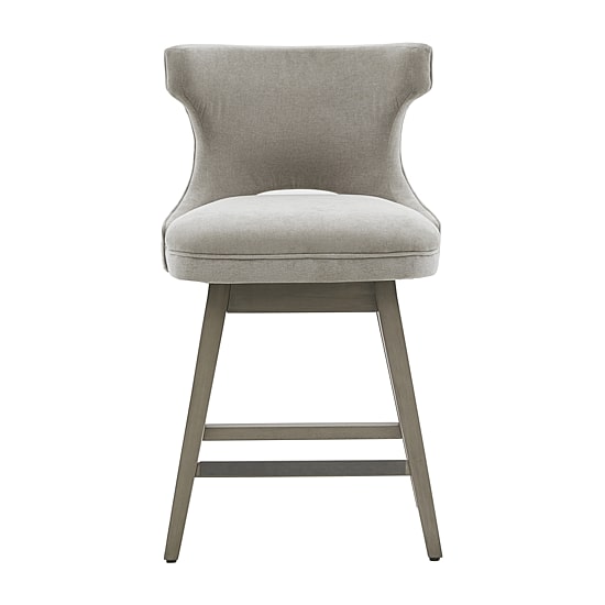 Madison Park Janet Counter Height Upholstered Swivel Bar Stool