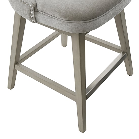 Madison Park Janet Counter Height Upholstered Swivel Bar Stool