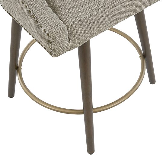 Madison Park Quarry Counter Height Upholstered Swivel Bar Stool