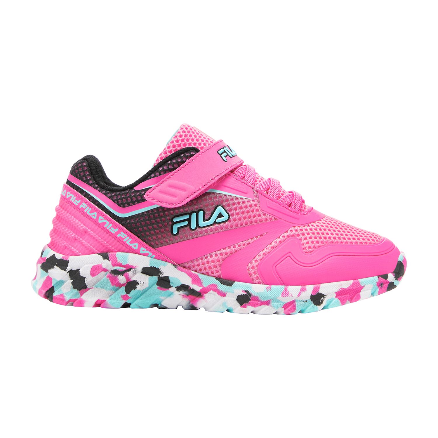 FILA Galaxia 4 Strap Mashup Little Kid Girls Running Shoes