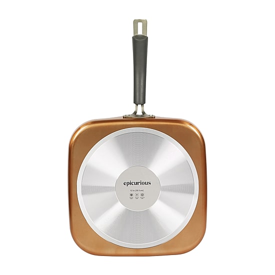 Epicurious Copper 12" Aluminum Nonstick Square Griddle