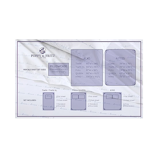 Poppy & Fritz Cotton Percale Sheet Set