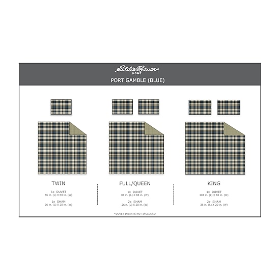 Eddie Bauer Port Gamble Duvet Cover Set
