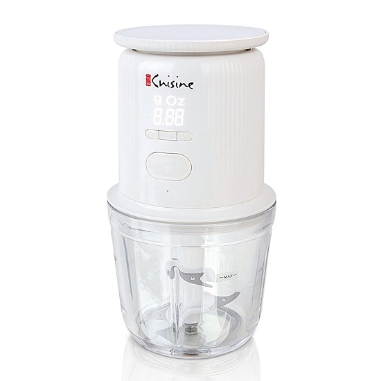Euro Cuisine Cordless / Rechargeable Chopper with Scale and two glass bowl