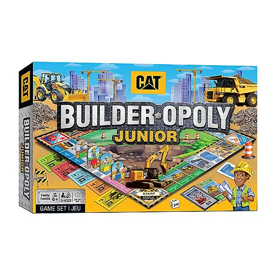 Masterpieces Puzzles Caterpillar - Builder Opoly Junior Board Game