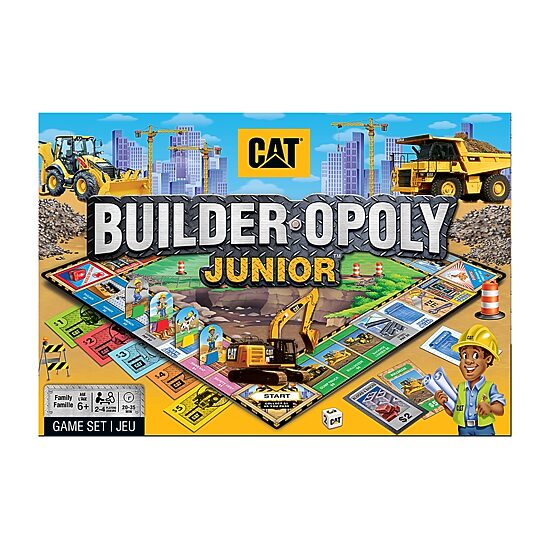 Masterpieces Puzzles Caterpillar - Builder Opoly Junior Board Game