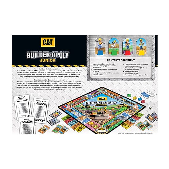 Masterpieces Puzzles Caterpillar - Builder Opoly Junior Board Game