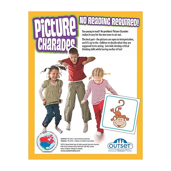 Outset Media Picture Charades - No Reading Required! Board Game