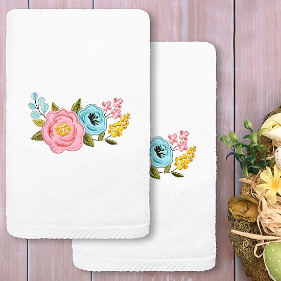 Linum Home Textiles Primavera Embroidered 2-pc. Hand Towel