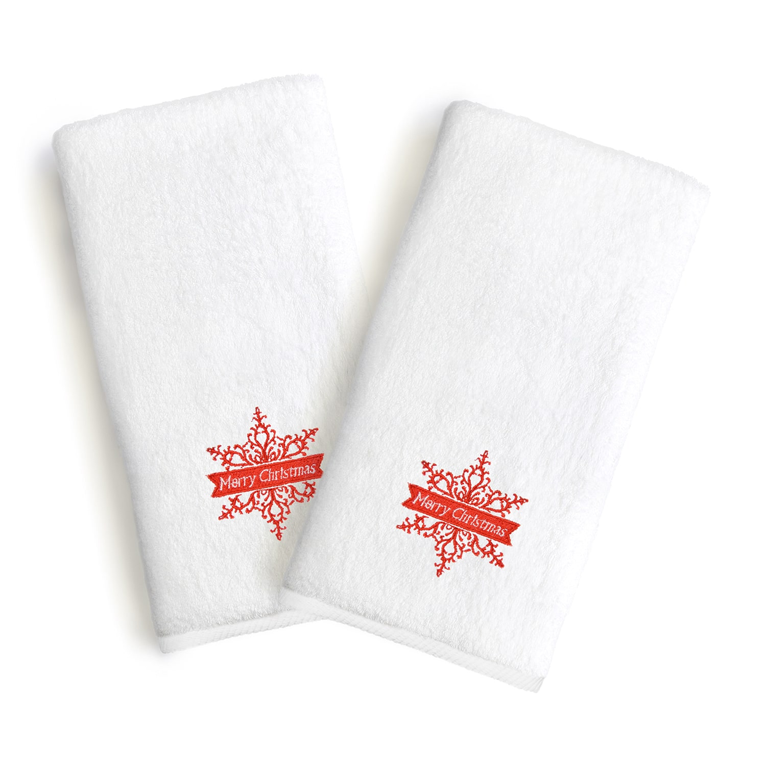 Linum Home Textiles Merry Christmas 2-pc. Hand Towel