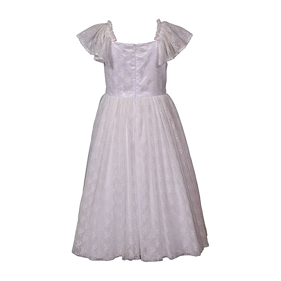 Bonnie Jean Big Kid Girls Communion Flutter Short Sleeve Flower Girl Fit + Flare Dress