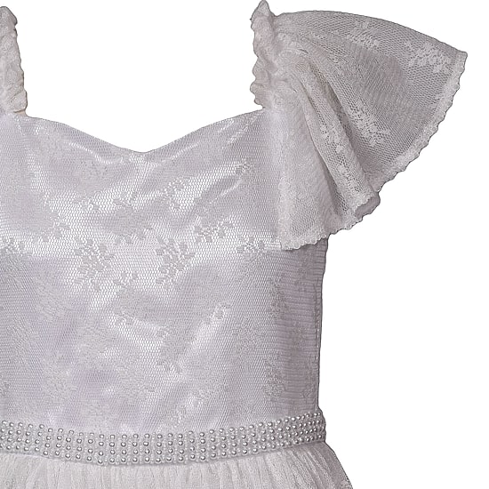 Bonnie Jean Big Kid Girls Communion Flutter Short Sleeve Flower Girl Fit + Flare Dress