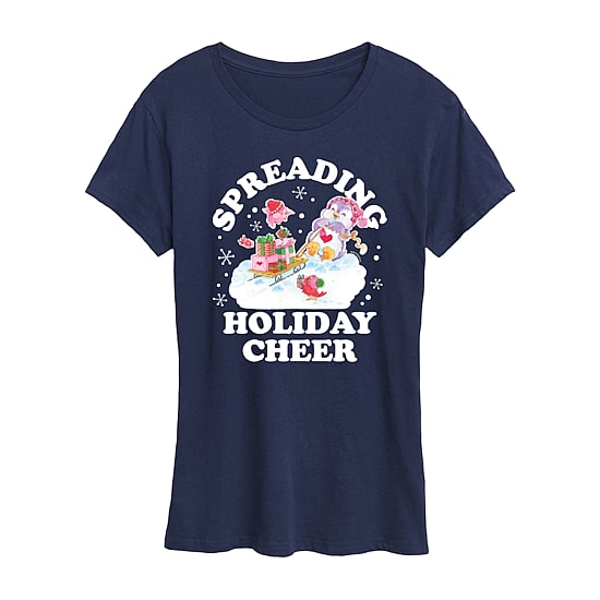 Womens Crew Neck Short Sleeve Regular Fit Care Bears Graphic T-Shirt
