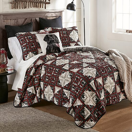 Donna Sharp Log Cabin Star Square Throw Pillow