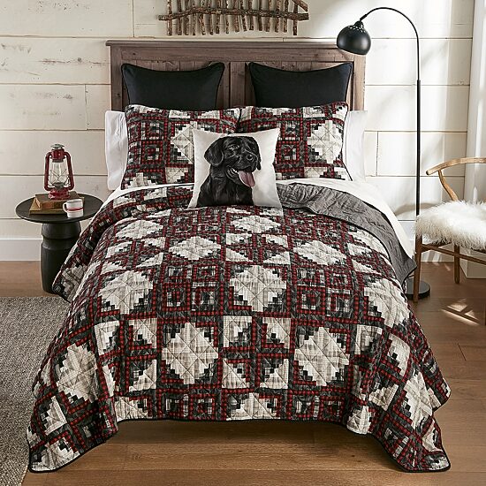Donna Sharp Log Cabin Star Square Throw Pillow
