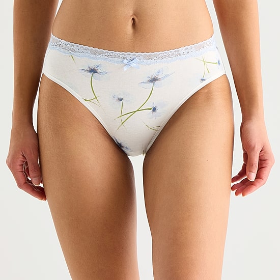 Ambrielle Cotton High Cut Panty