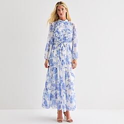 jcpenney long dresses with sleeves Long Sleeve Floral Dresses - Women