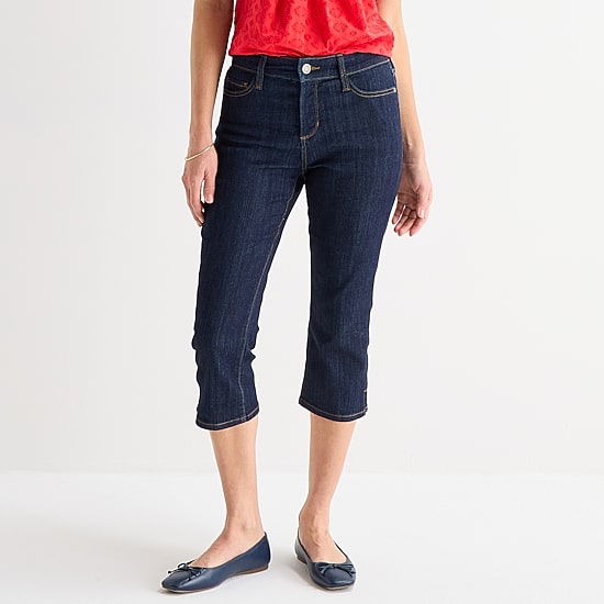 St. John's Bay Womens Tall Mid Rise Capri Jean